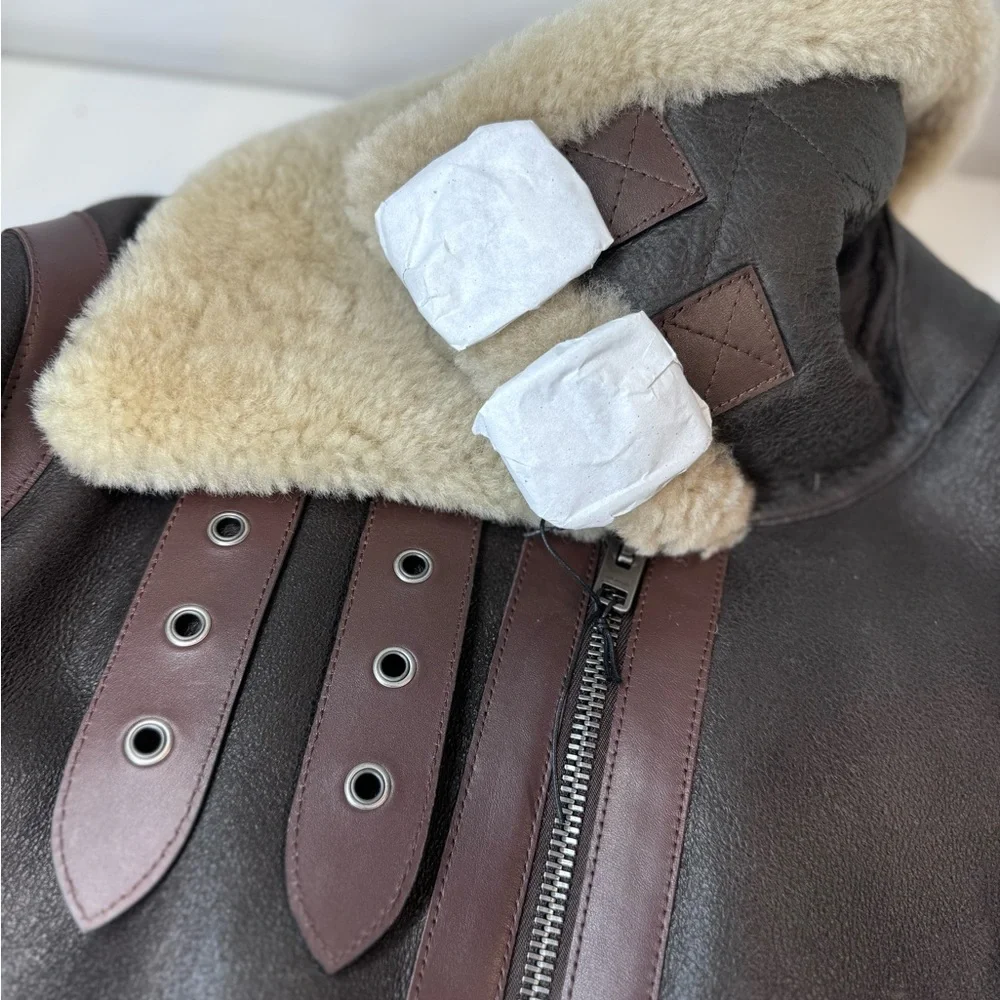 Coach Shearling Aviator Bomber Jacket - Picture 7 of 11